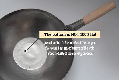 Craft Wok Pow-Wok 731W316 – Karbonstahl Wok, flach, 35.6 cm