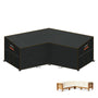 HEIMUNI Loungemöbel Abdeckung L-Form wasserdicht 220x220x87 cm aus 420D Oxford-Gewebe mit Schnallengurten