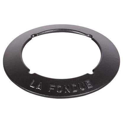STAUB Fondue Set Gusseisen 16 cm 1.1 l Schwarz – für Käse und Fleisch
