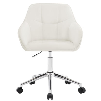 WOLTU Homeoffice Drehstuhl BS145cm - Samt Cremeweiss