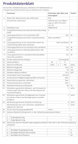 RCA Fernseher 24 Zoll (60 cm) LED HD – Triple Tuner Hotelmodell