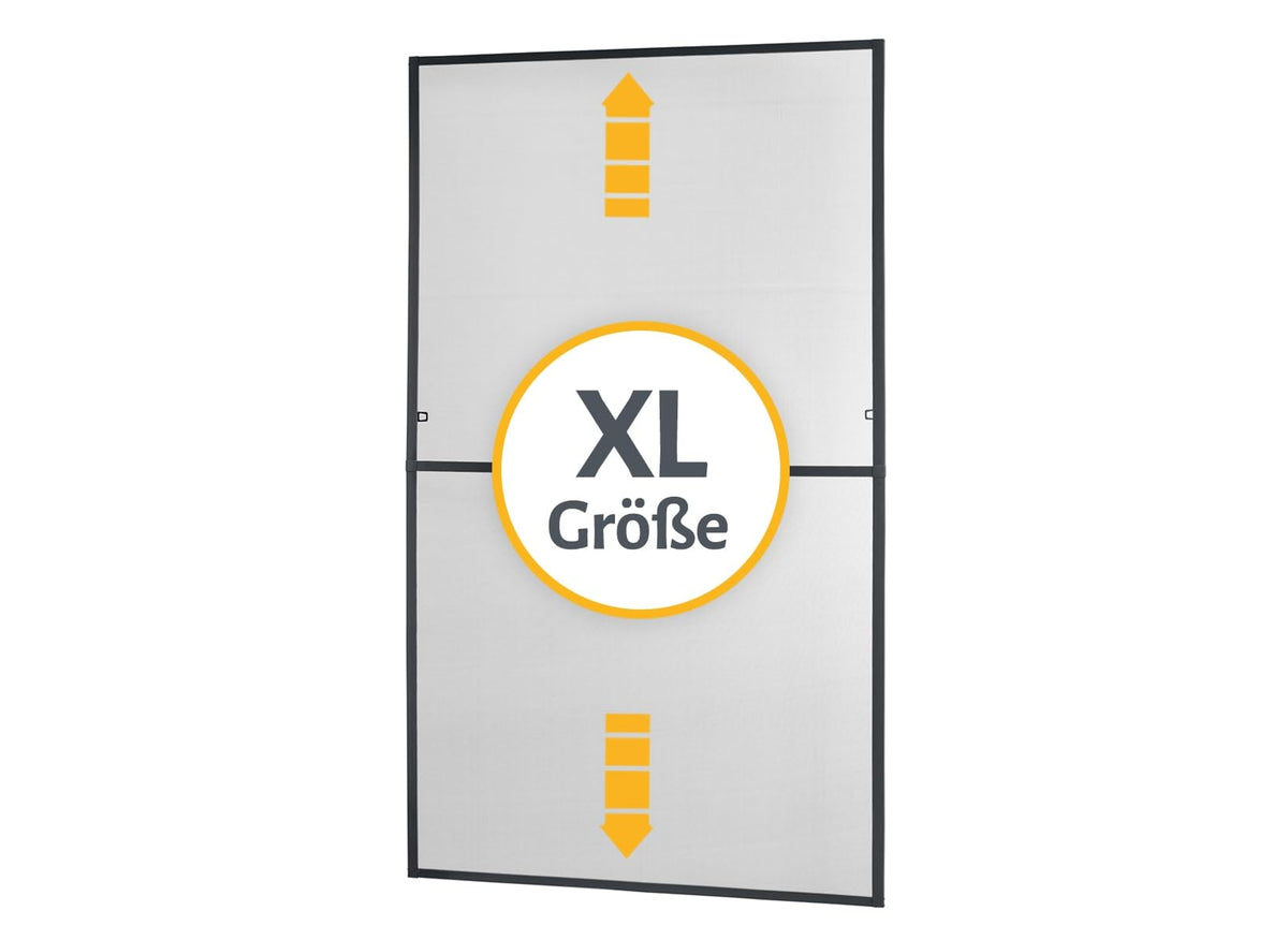 empasa MASTER SLIM XL Fliegengitter Alurahmen 130 x 220 cm anthrazit mit schwarzem Filatec-Gewebe