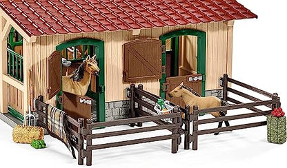 SCHLEICH Farm World Pferdestall Set 42195 inkl. 2 Pferden