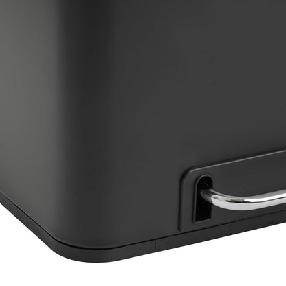 SVITA TM2X24 Treteimer 48L Mülltrennsystem - Schwarz