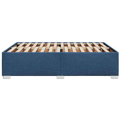 vidaXL Polsterbett Doppelbett – Stoff Blau 140x190cm