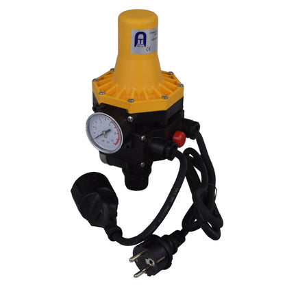 Agora-Tec Pumpensteuerung DWv-3 Druckschalter mit Trockenlaufschutz, mit Manometer und Anschlusskabel