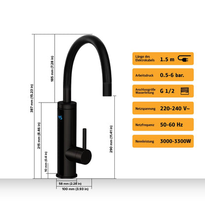 HOGART Smart Heater Durchlauferhitzer Armatur - 230V