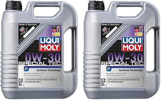 LIQUI MOLY Special Tec F 0W-30 Synthese Motoröl 5L – Doppelpack. Zwei 5L Kanister. Schmiert und schützt Motoren.