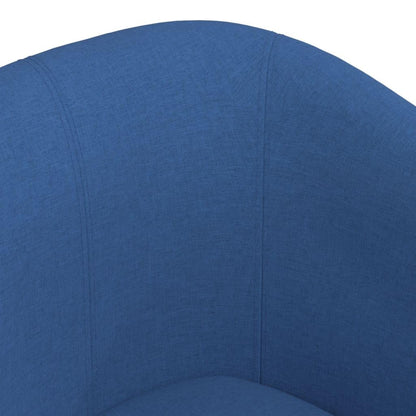 vidaXL Clubsessel Polstersessel mit Fussocker, Blau Stoff