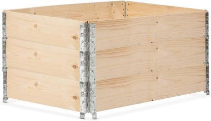 gardivo Hochbeet 120x80x20 cm - 3-teiliger Palettenrahmen Holz