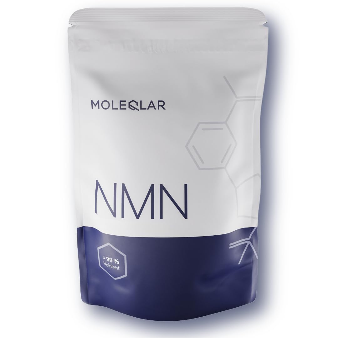 MoleQlar NMN Nicotinamid Mononukleotid Pulver Uthever - 120g: Weißes Pulver. Als NAD+ Vorläufer für Nahrungsergänzung.