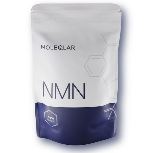 MoleQlar NMN Nicotinamid Mononukleotid Pulver Uthever - 120g: Weißes Pulver. Als NAD+ Vorläufer für Nahrungsergänzung.