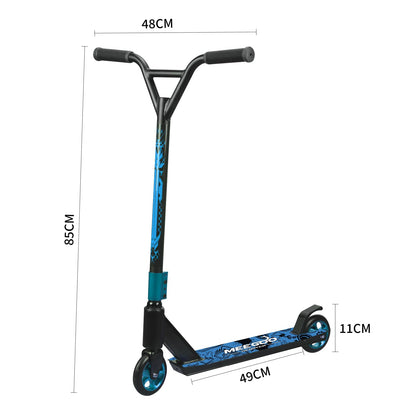 MEE GOO Pro Freestyle Stunt-/Trick-Scooter Leichtmetall - blau