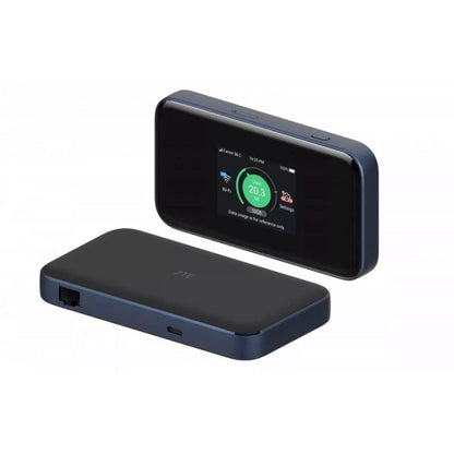 ZTE MU5002 – tragbarer 5G WLAN-Router mit Wi-Fi 6, kompakt, schwarz. Bietet mobile Wi-Fi 6 Internetverbindung via 5G.