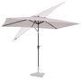 VONROC Rapallo Sonnenschirm rechteckig 200 x 300 cm, knickbar, Beige, mit Kurbel für Terrasse und Garten