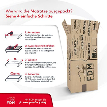 PICCHI FDM Kindermatratze 80x160 cm H3 Schaumstoffmatratze