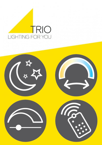 Trio Leuchten Akita 647110131 LED Deckenleuchte Dimmbar Weiss matt