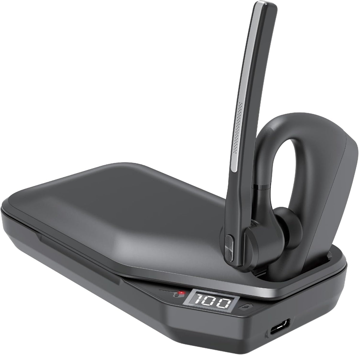 Conambo K10C Bluetooth Headset mit Ladeetui und Dual-Mikrofon, In-Ear-Ohrhörer mit Ohrbügel