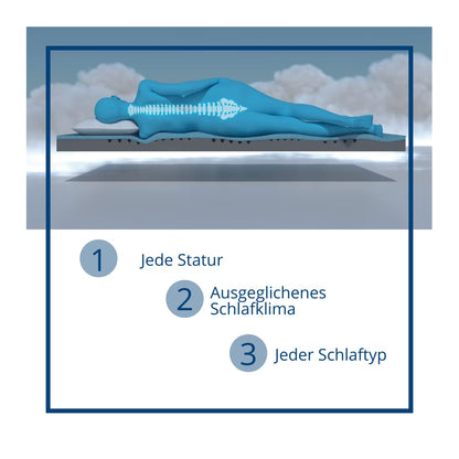 Genius Eazzzy Topper Deluxe 160x200 Gelschaum - H2/H3