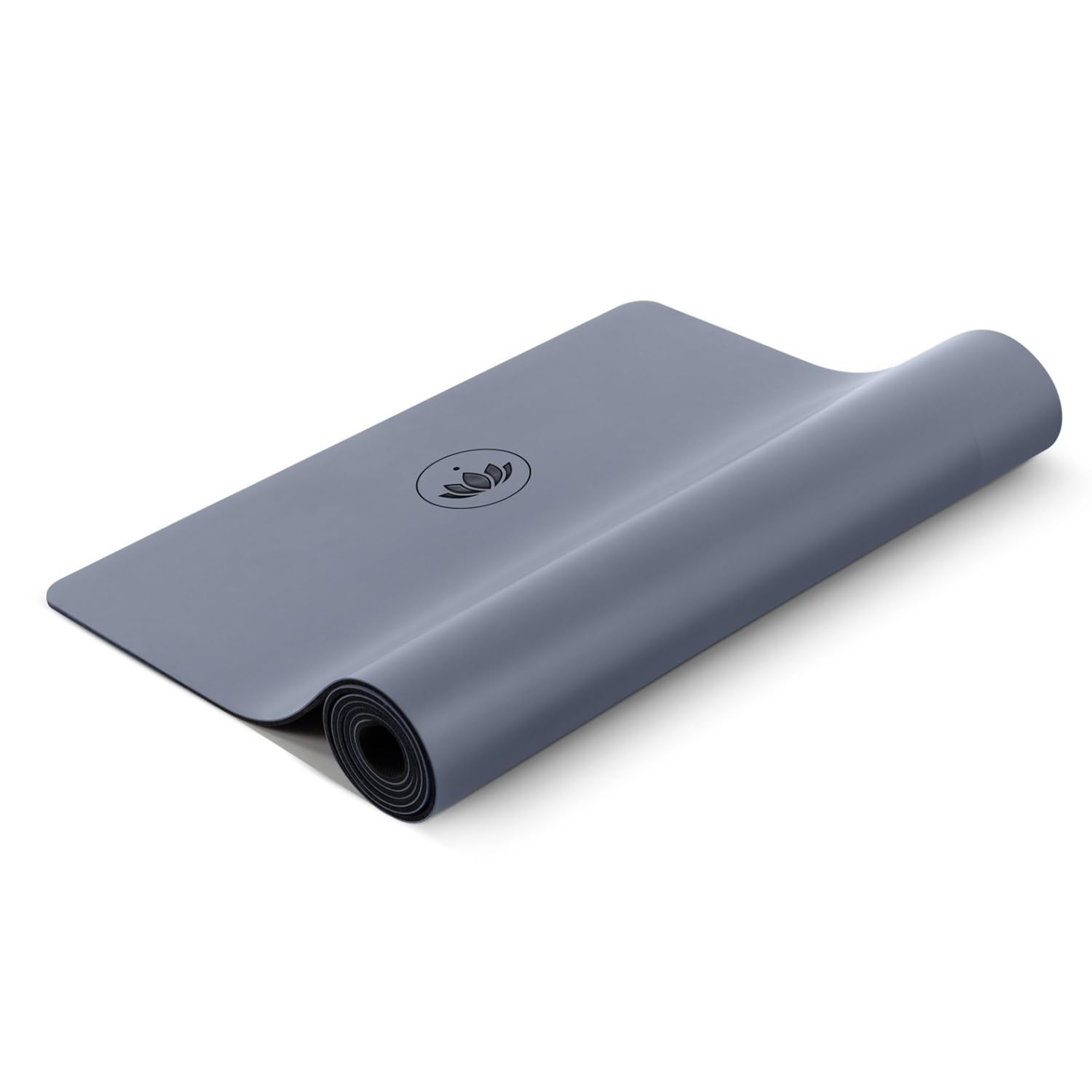 LOTUSCRAFTS Yogamatte Naturkautschuk rutschfest – Indigo Dust. Blaue, rutschfeste Matte aus Naturkautschuk für Yoga und Pilates.