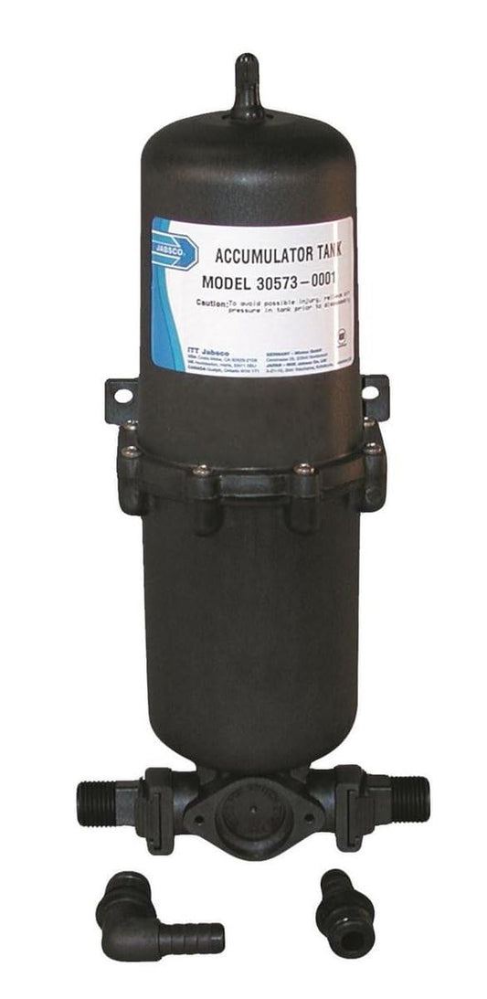 Ausdehnungsgefäss für Trinkwasserpumpe 1.0L mit Balg. Blaues zylindrisches Gefäß, kompensiert Druckschwankungen und Volumenänderungen.