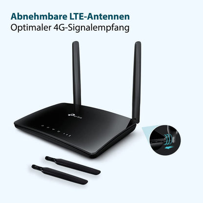 TP-Link TL-MR6400 4G LTE Router – SIM-Slot N300 WLAN