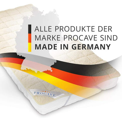 PROCAVE weiches Unterbett Lammflor Schurwolle 160x200 cm