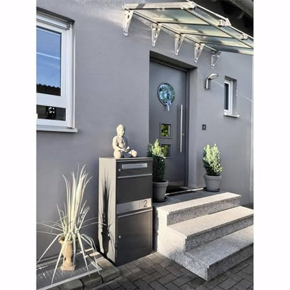 Metzler Bispo 2 Standbriefkasten Paketbox - Anthrazitgrau XXL