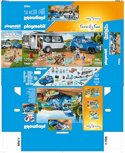 PLAYMOBIL Family Fun Wohnwagen mit Auto - Camping