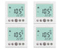 SM-PC® Digital Raumthermostat LED Fussbodenheizung 4er Set weiss. Rechteckig, reguliert präzise Fussbodenheizung.