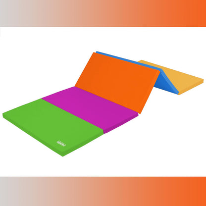 ALPIDEX Turnmatte klappbar 185 x 78 x 3,2 cm Weichbodenmatte bunt