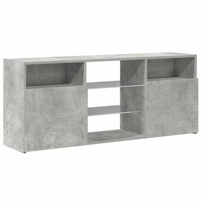 vidaXL TV Schrank Betongrau LED - Lowboard 120cm
