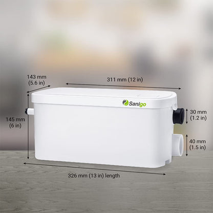 Sanigo SANI-S250C Sanitärzerkleinerer – Dusche 2 Eingänge