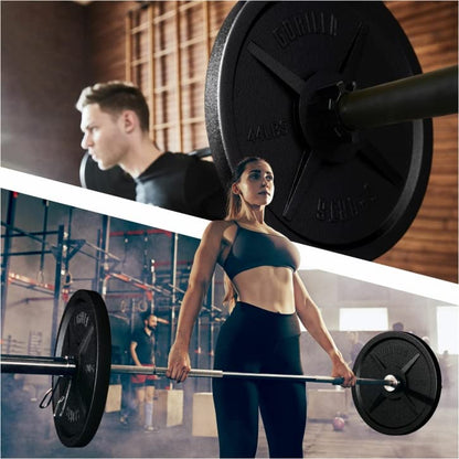 GORILLA SPORTS Olympia Gewichtsscheiben Gusseisen 50mm Bohrung