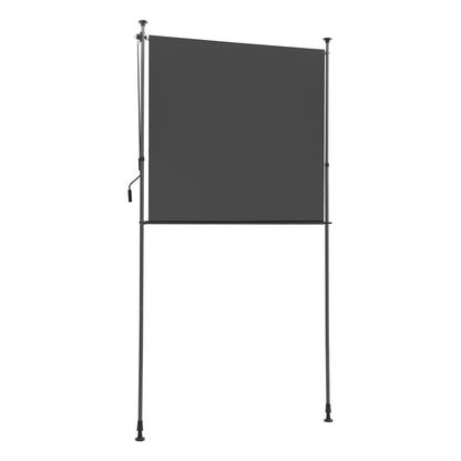 BelleMax Senkrechtmarkise 100x310cm ohne Bohren, Kurbel - Dunkelgrau