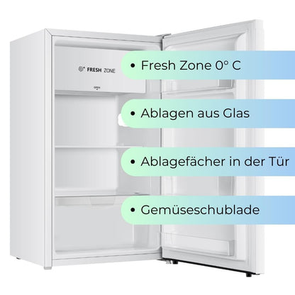 YUNA SINAIDA E Vollraumkühlschrank - Weiss 94L, 84cm