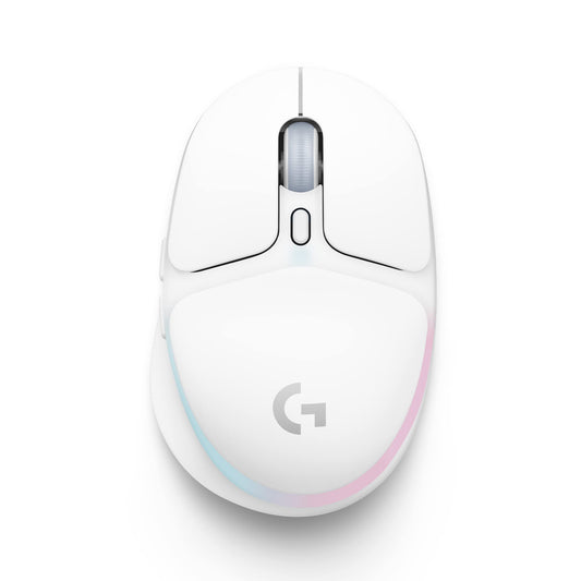 Logitech G705 LIGHTSYNC RGB kabellose Gaming-Mouse - Weiss, ergonomisch geformt, für präzises Gaming.