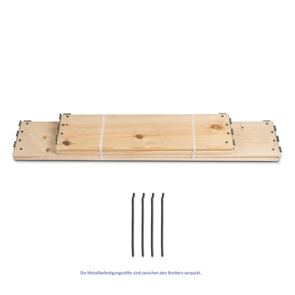 gardivo Hochbeet 120x80x20 cm - 3-teiliger Palettenrahmen Holz