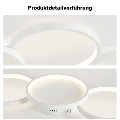 BAYHT LED Deckenleuchte Rund Dimmbar – 50W Weiss, mit Fernbedienung