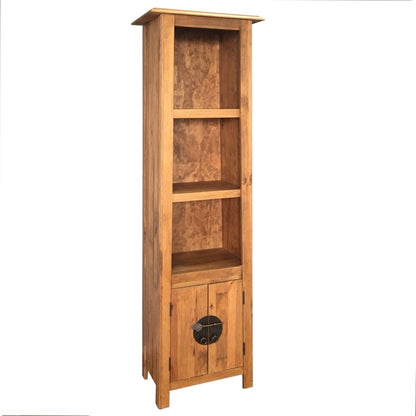 vidaXL Bad Hochschrank Massivholz Kiefer für Badezimmer. Schlank, aus hellem Kiefernholz. Zur Aufbewahrung von Badutensilien.