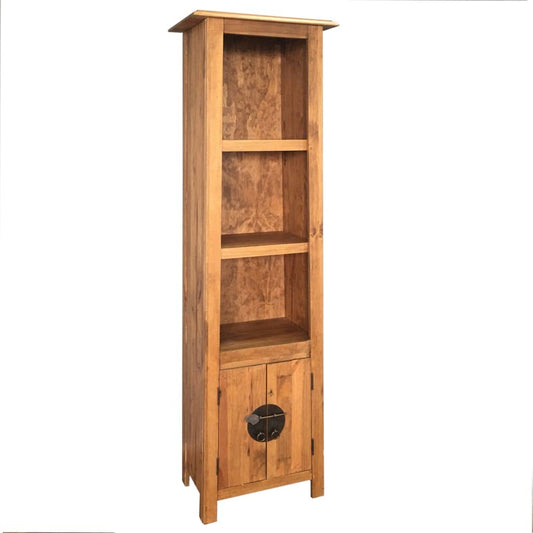 vidaXL Bad Hochschrank Massivholz Kiefer für Badezimmer. Schlank, aus hellem Kiefernholz. Zur Aufbewahrung von Badutensilien.
