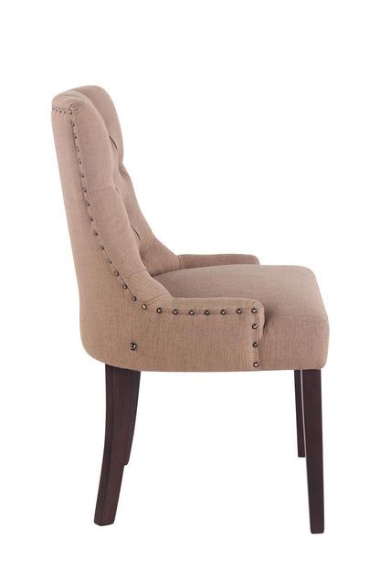 CLP Polsterstuhl Aberdeen 2er Set - Taupe, Gestell Antik
