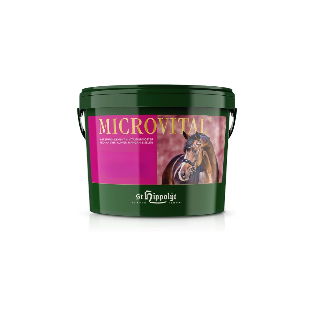 St. Hippolyt Micro Vital Ergänzungsfutter Pferd – 3 kg. Braunes Granulat. Dient zur gezielten Ergänzung von Mikronährstoffen für Pferde.