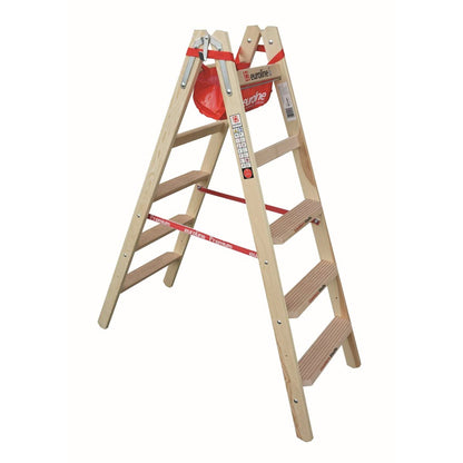 Euroline Comfort-Stufenstehleiter Holz - Modell 10577-2x5