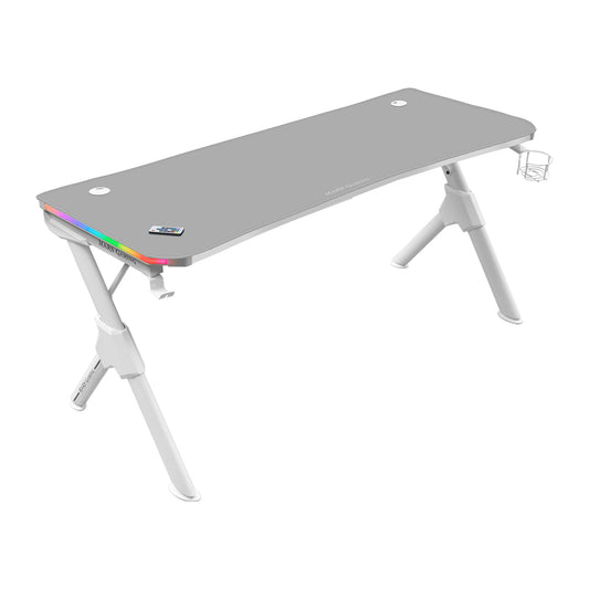 Mars Gaming MGD140RGBW RGB Gaming Tisch – Weiss 140cm