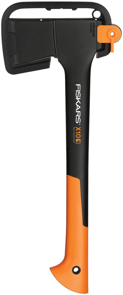 Fiskars X10-S Universalaxt – 44 cm, Schwarz/Orange