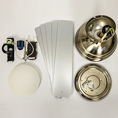 Fresco Deckenventilator 112 cm mit Licht – Nickel gebürstet