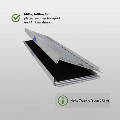 TRUTZHOLM Rollstuhlrampe klappbar Auffahrrampe 152 cm