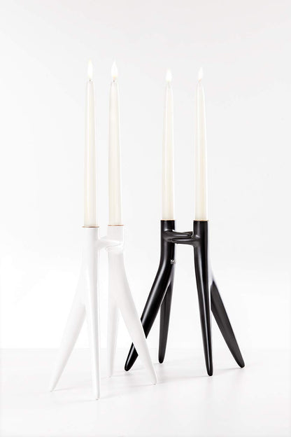 Kartell Abbracciaio Kerzenleuchter aus Metall, Schwarz