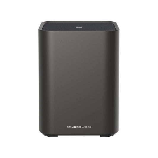 Sennheiser AMBEO Sub Soundbar-Subwoofer Schwarz, kubischer Aktiv-Subwoofer für tiefe Bässe und optimierten Raumklang mit Soundbars.
